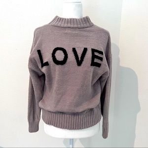 Maronie LOVE graphic sweater gray